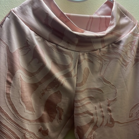 Gymshark Power Support Leggings Pink Marble Pockets High Rise Pull On Small - Picture 7 of 13